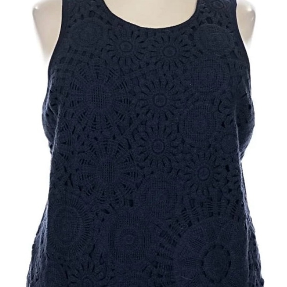 Maurices Navy Crochet Tank Top